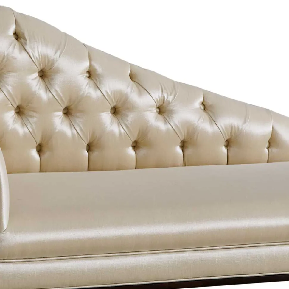 Modern Art Deco Recamiere in Creme und Schwarz - Ghaz
