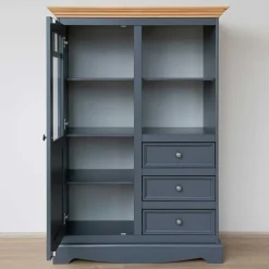 Modern Country Highboard in Grau & Kiefer - Eromsia