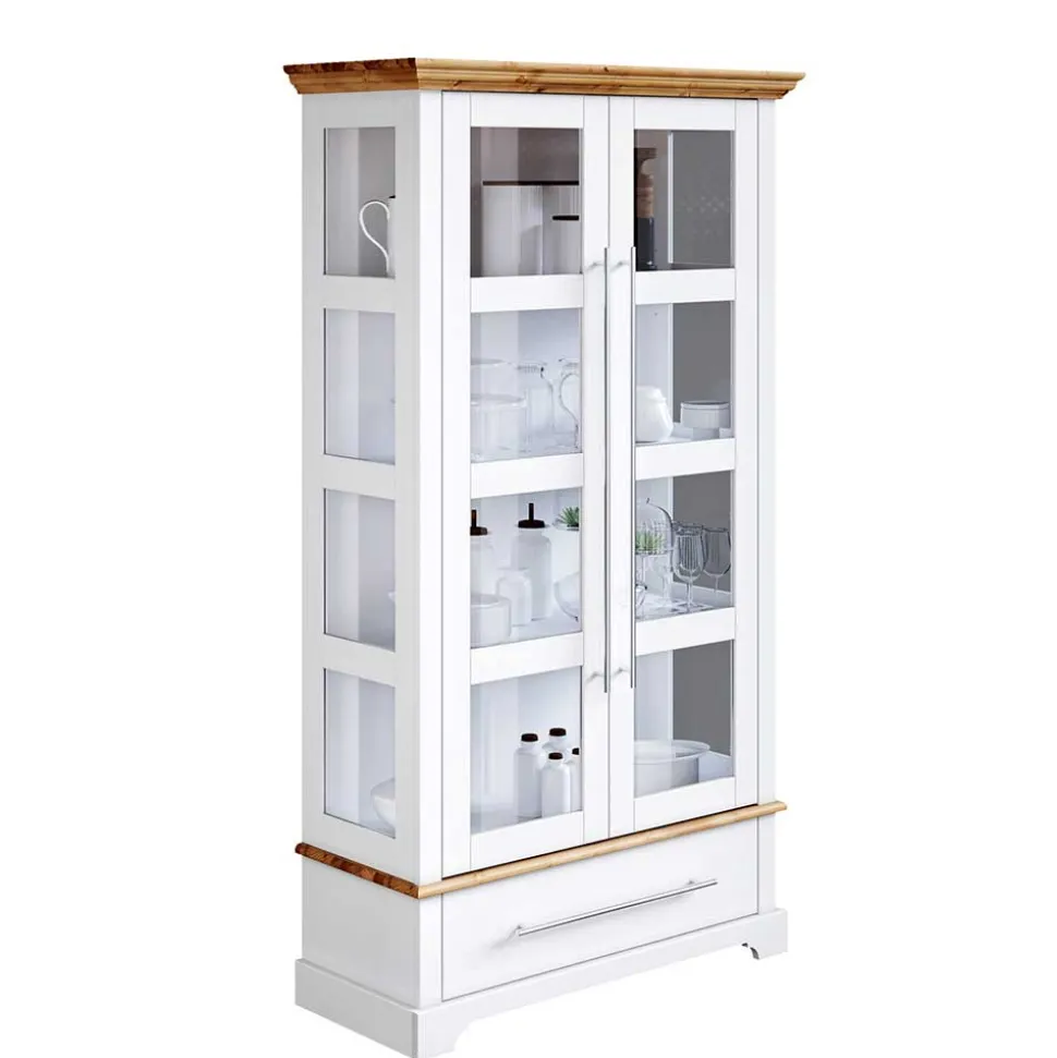 Modern Country Vitrinenschrank zweifarbig - Eyzaco