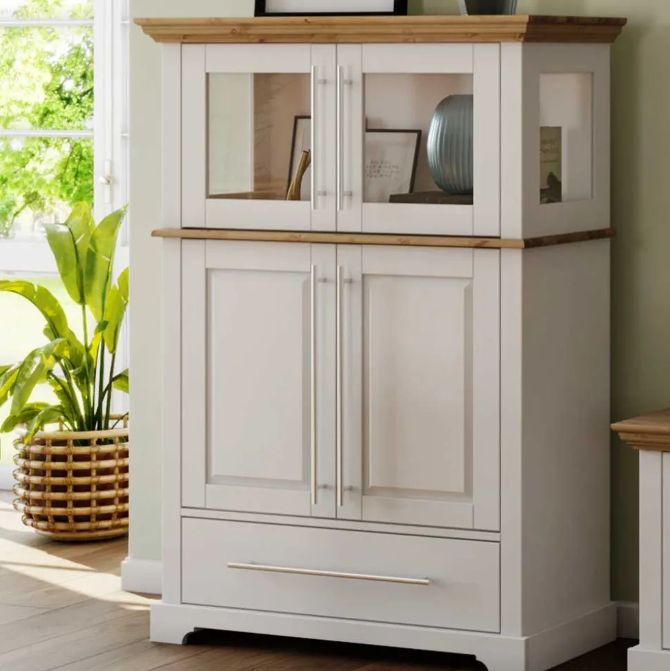 Modern Country Wohnzimmerschrank zweifarbig - Eyzaco