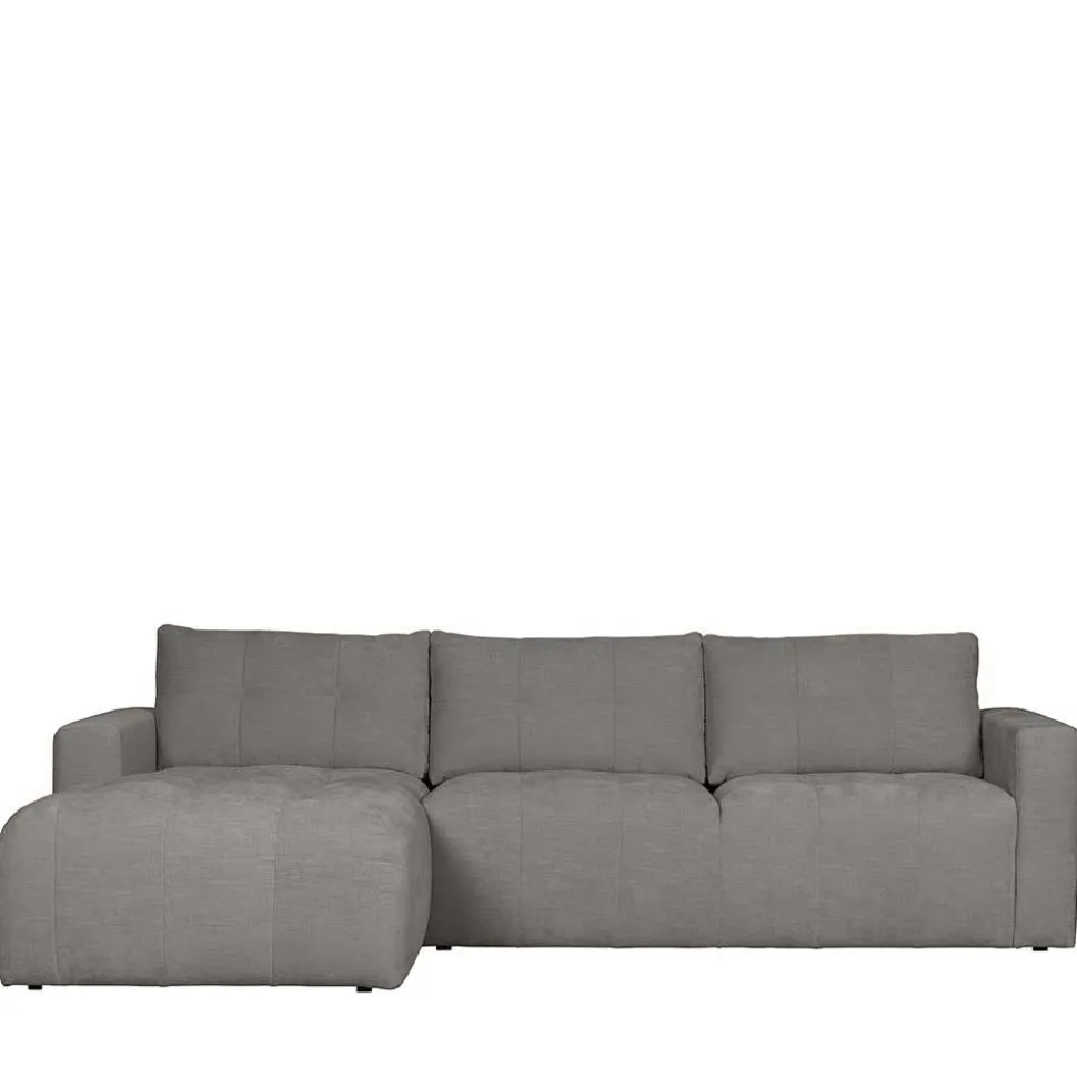 Moderne Couchecke in Grau Stoffbezug - Janilea