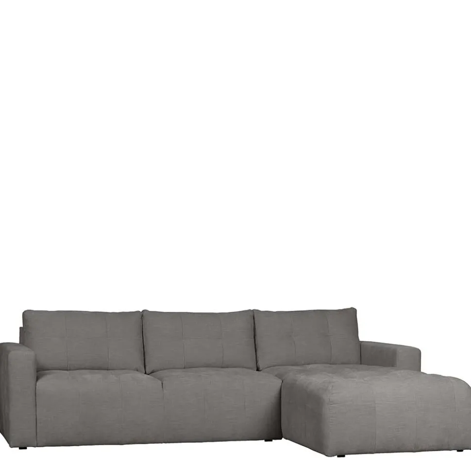 Moderne Couchecke in Grau Stoffbezug - Janilea