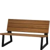 Moderne Gartenbank aus Abachi Holz - Liz