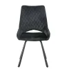 Moderne Samtstühle in Schwarz - Celloma (2er Set)