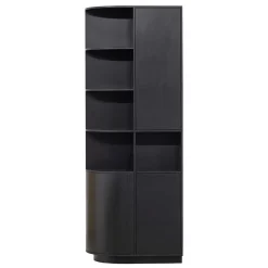 Moderne Schrankwand in Schwarz - Niwidus (fünfteilig)