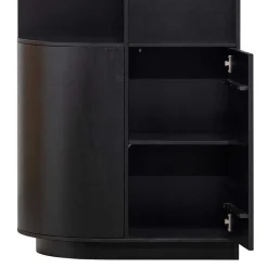Moderne Schrankwand in Schwarz - Niwidus (fünfteilig)