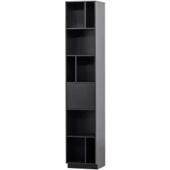 Moderne Schrankwand in Schwarz - Niwidus (fünfteilig)