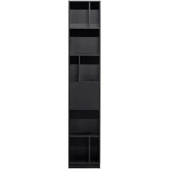 Moderne Schrankwand in Schwarz - Niwidus (fünfteilig)