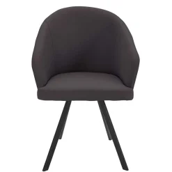 Moderne Tischsessel halbrund in Grau - Cianova (2er Set)