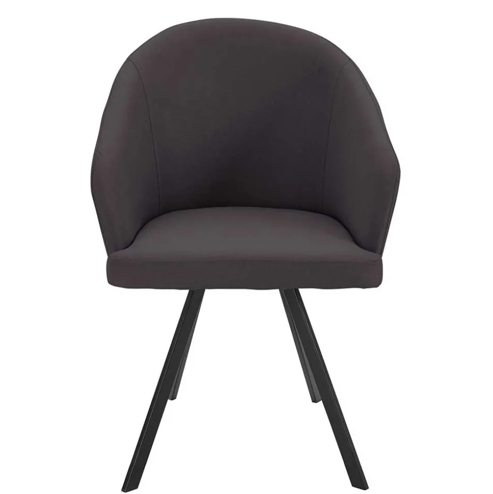 Moderne Tischsessel halbrund in Grau - Cianova (2er Set)