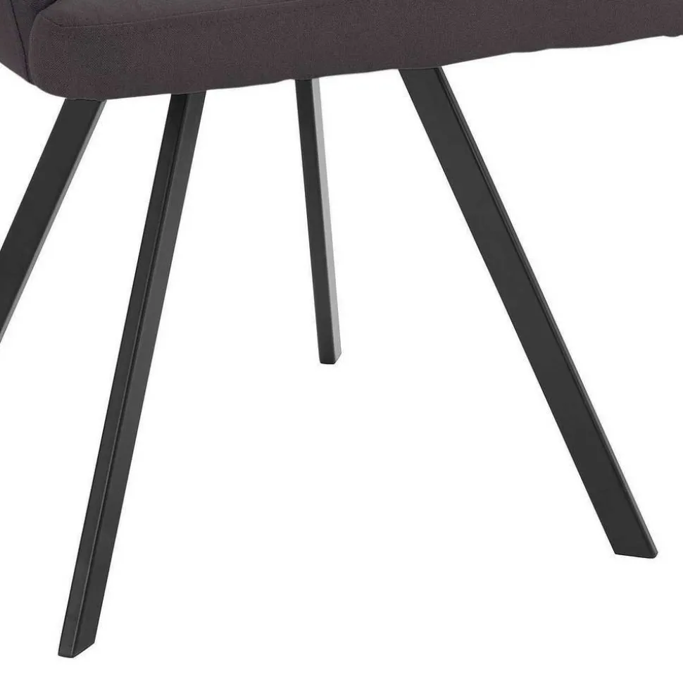 Moderne Tischsessel halbrund in Grau - Cianova (2er Set)