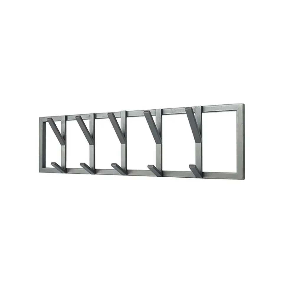Moderne Wandgarderobe mit fünf Kleiderhaken - Claudira