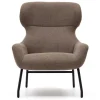 Moderner Chenille Sessel in Hellbraun - Mosso