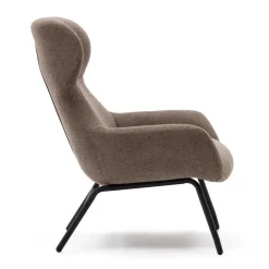 Moderner Chenille Sessel in Hellbraun - Mosso