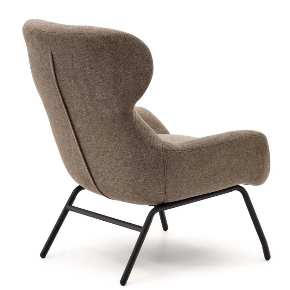 Moderner Chenille Sessel in Hellbraun - Mosso
