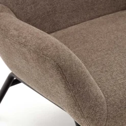 Moderner Chenille Sessel in Hellbraun - Mosso