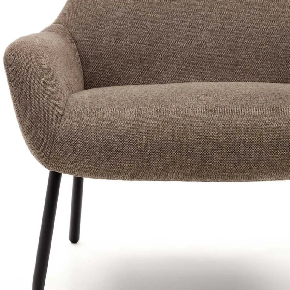 Moderner Chenille Sessel in Hellbraun - Mosso