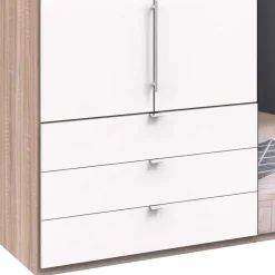 Moderner Falttüren-Kleiderschrank mit Spiegel - Vaclyn