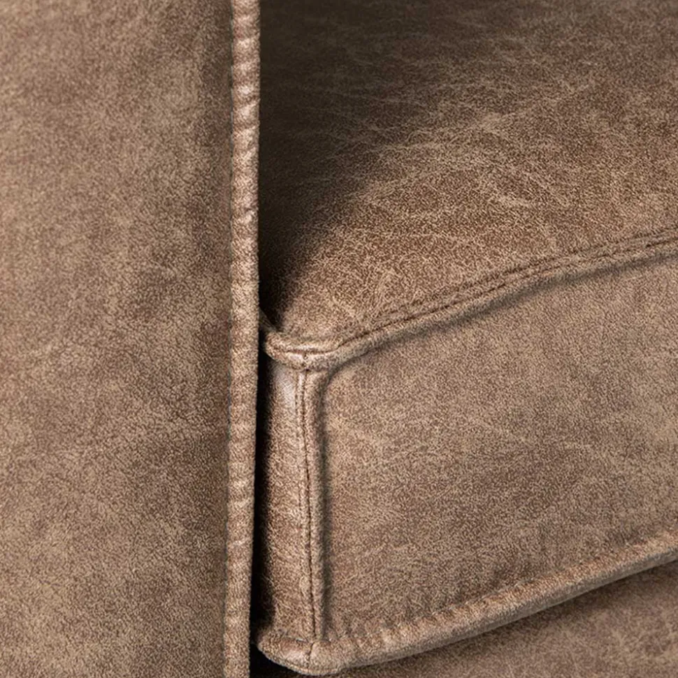 Moderner Microfaser Sessel in Taupe - Xanna