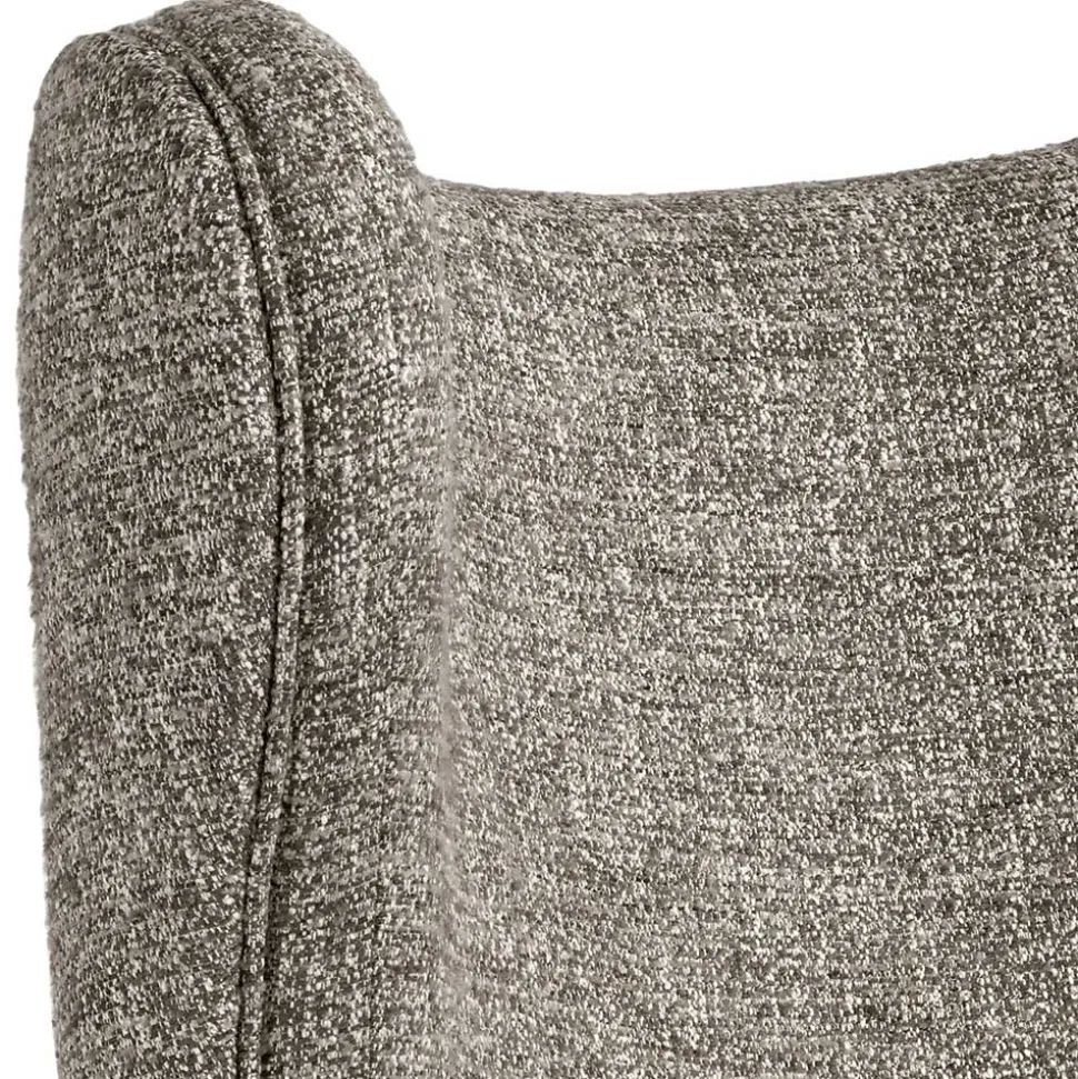Moderner Ohrensessel in Beigegrau Boucle - Curemo