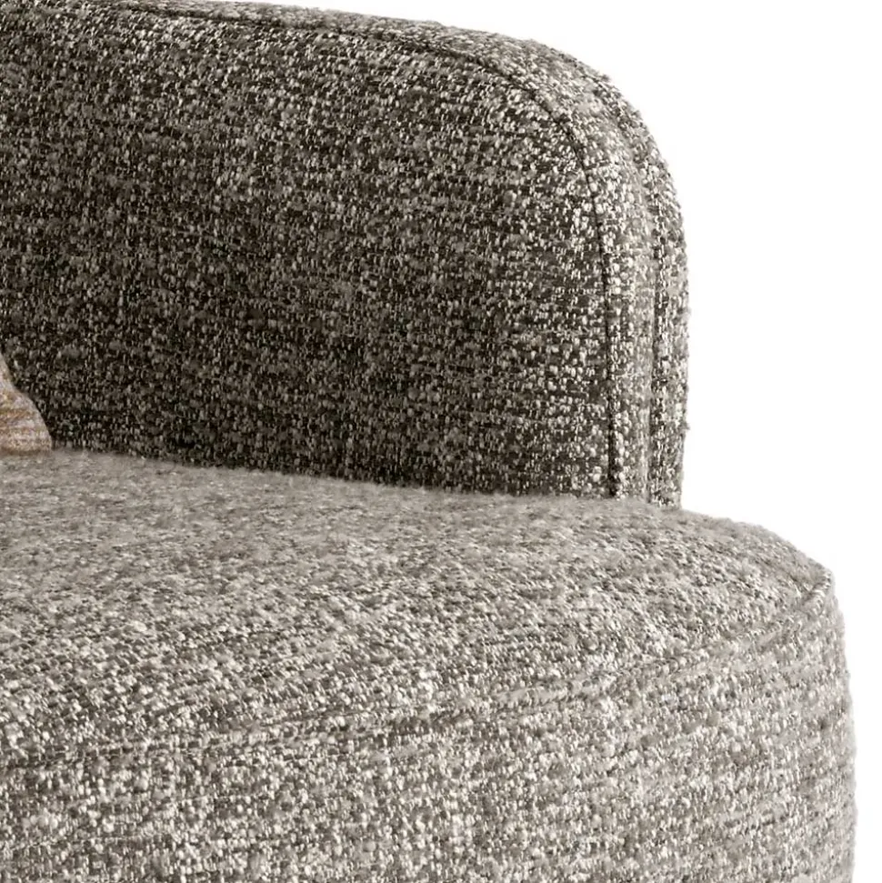 Moderner Ohrensessel in Beigegrau Boucle - Curemo