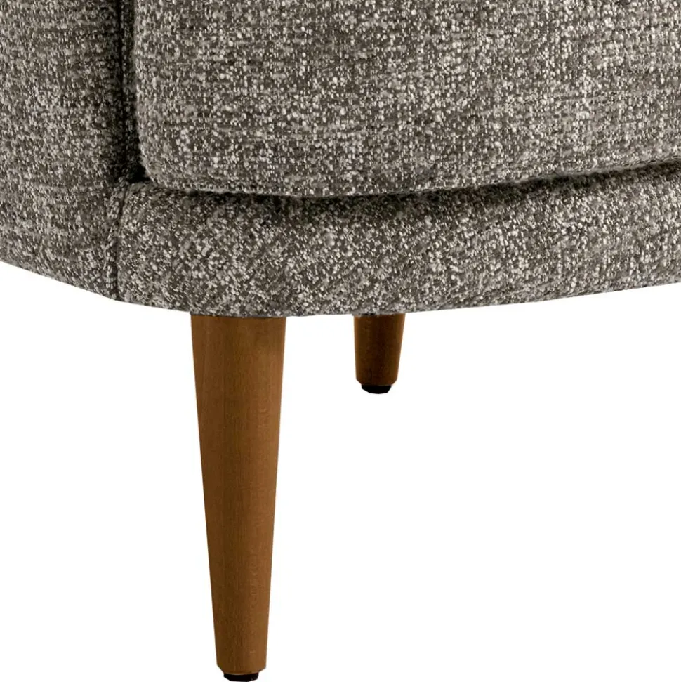 Moderner Ohrensessel in Beigegrau Boucle - Curemo