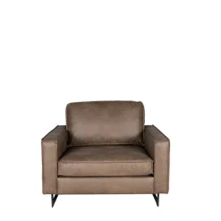 Moderner Sessel in Taupe Recyclingleder - Endik