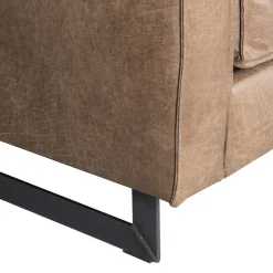 Moderner Sessel in Taupe Recyclingleder - Endik