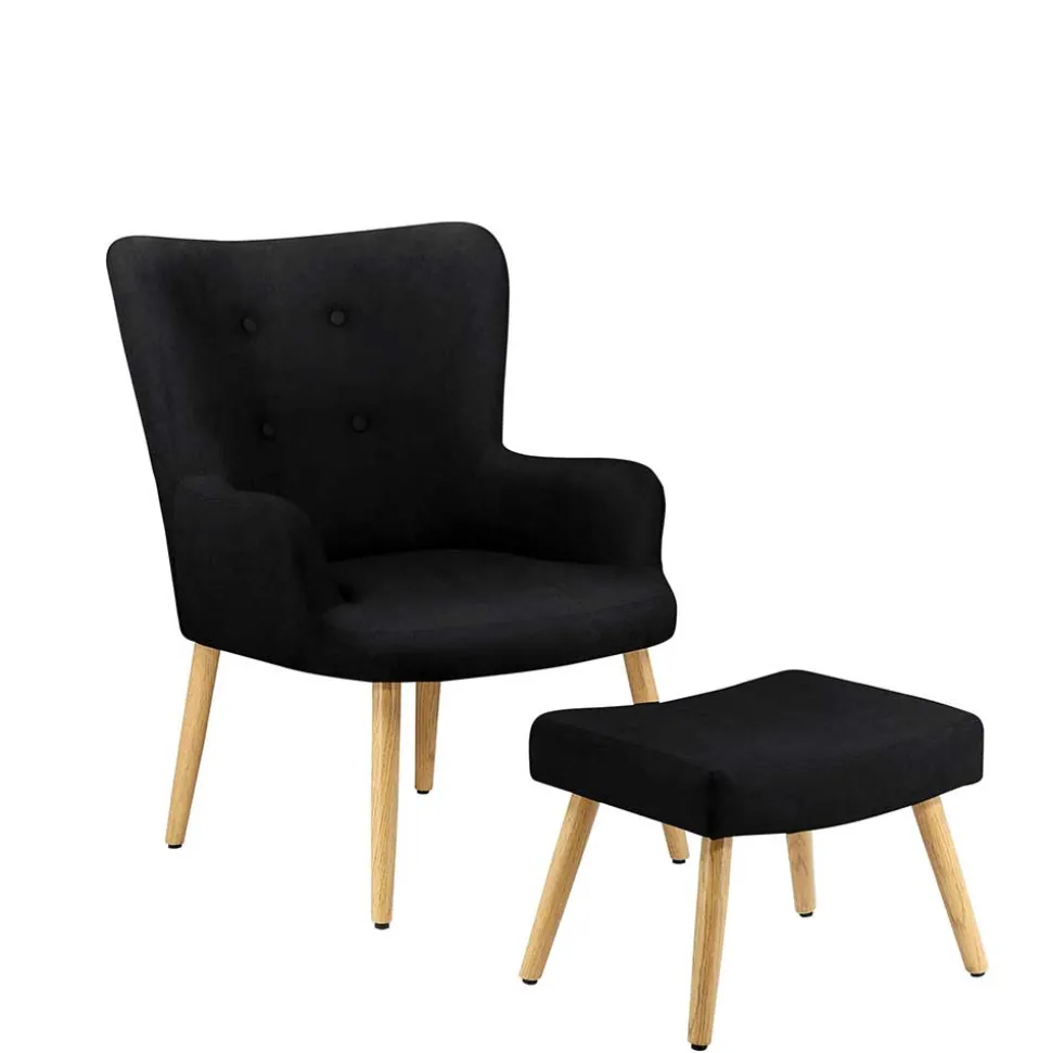 Moderner Sessel mit Hocker - Daylight (zweiteilig)
