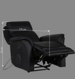 Moderner TV Massagesessel in Schwarz - Bogor
