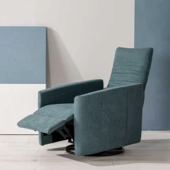 Moderner TV Sessel in Petrol Blau - Edoro