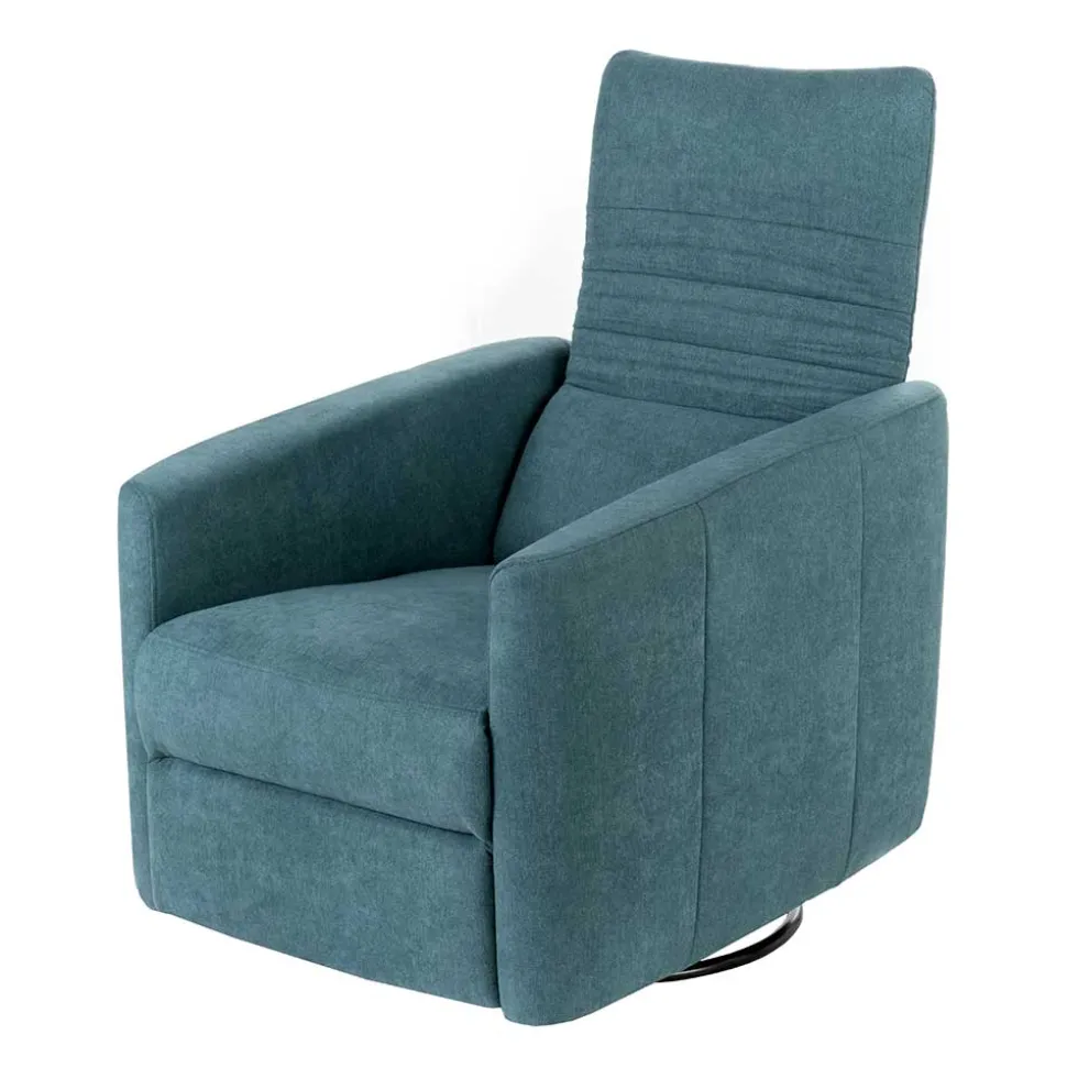Moderner TV Sessel in Petrol Blau - Edoro
