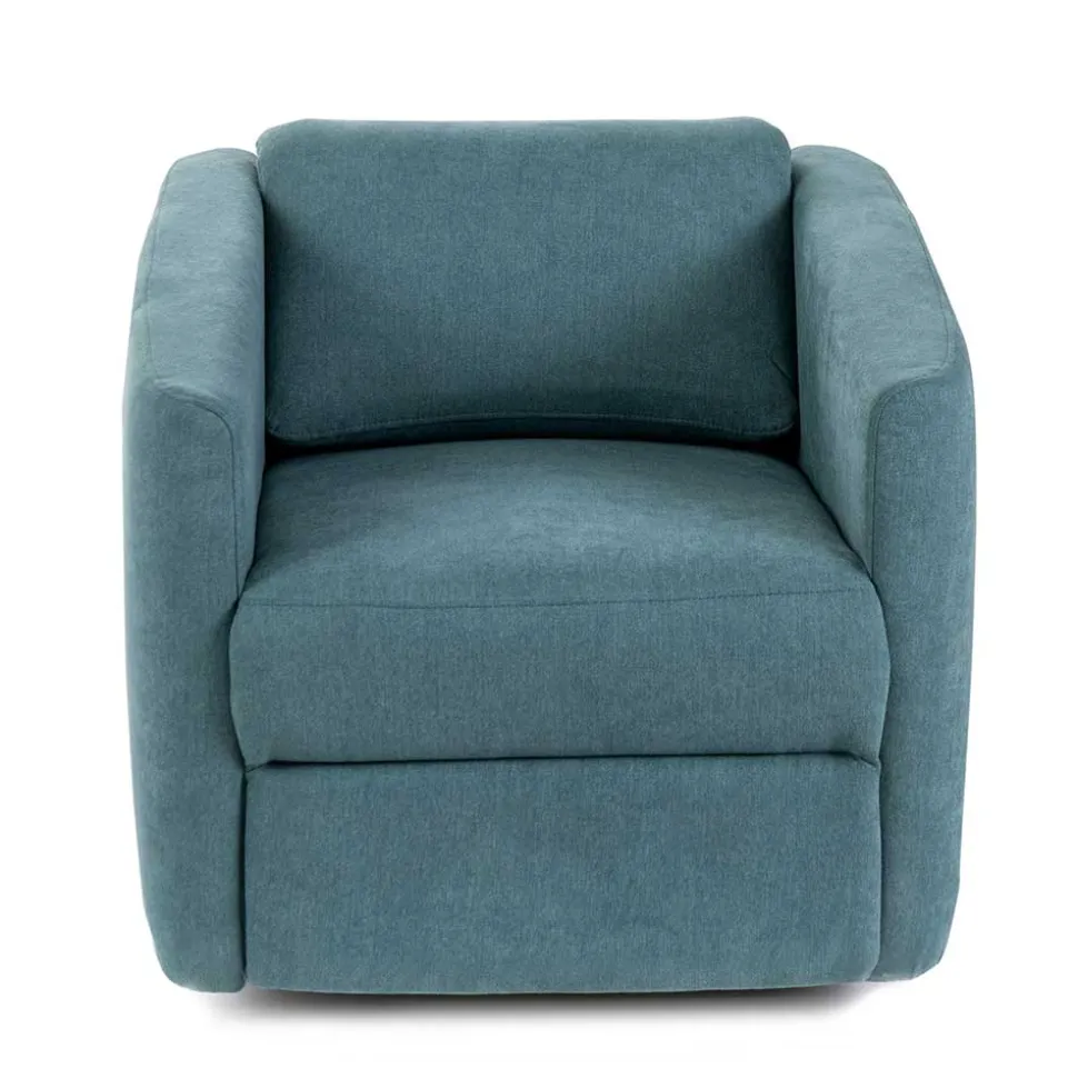 Moderner TV Sessel in Petrol Blau - Edoro