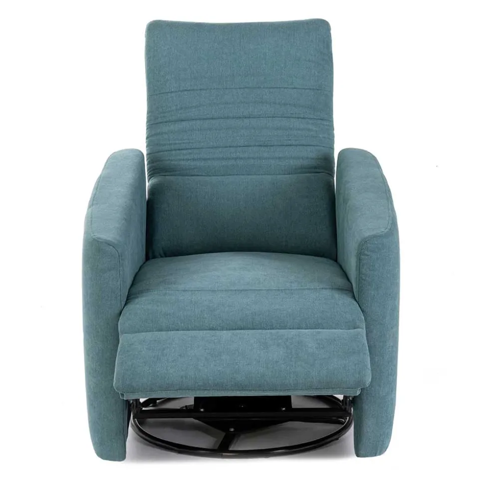 Moderner TV Sessel in Petrol Blau - Edoro