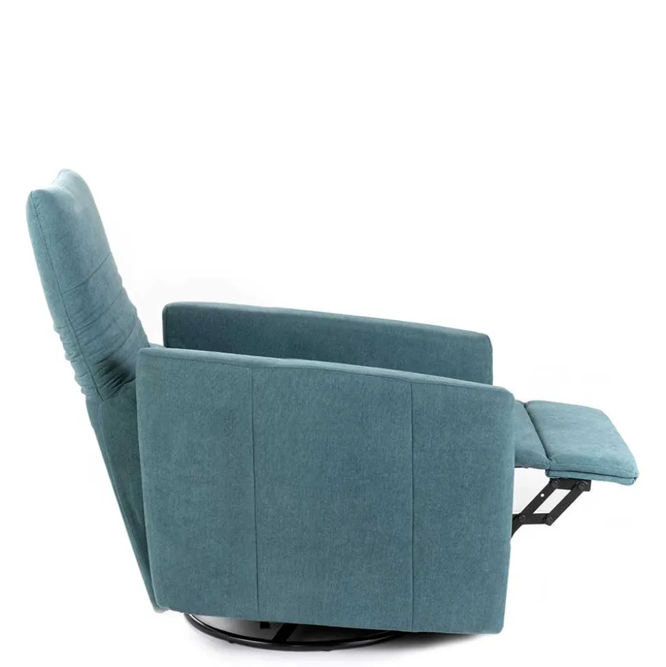 Moderner TV Sessel in Petrol Blau - Edoro