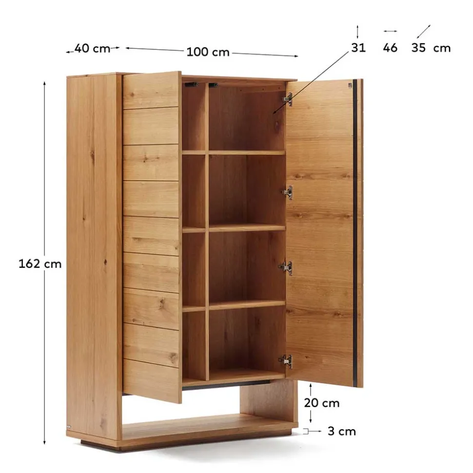 Moderner Wohnzimmerschrank in Eichefarben - Algaro