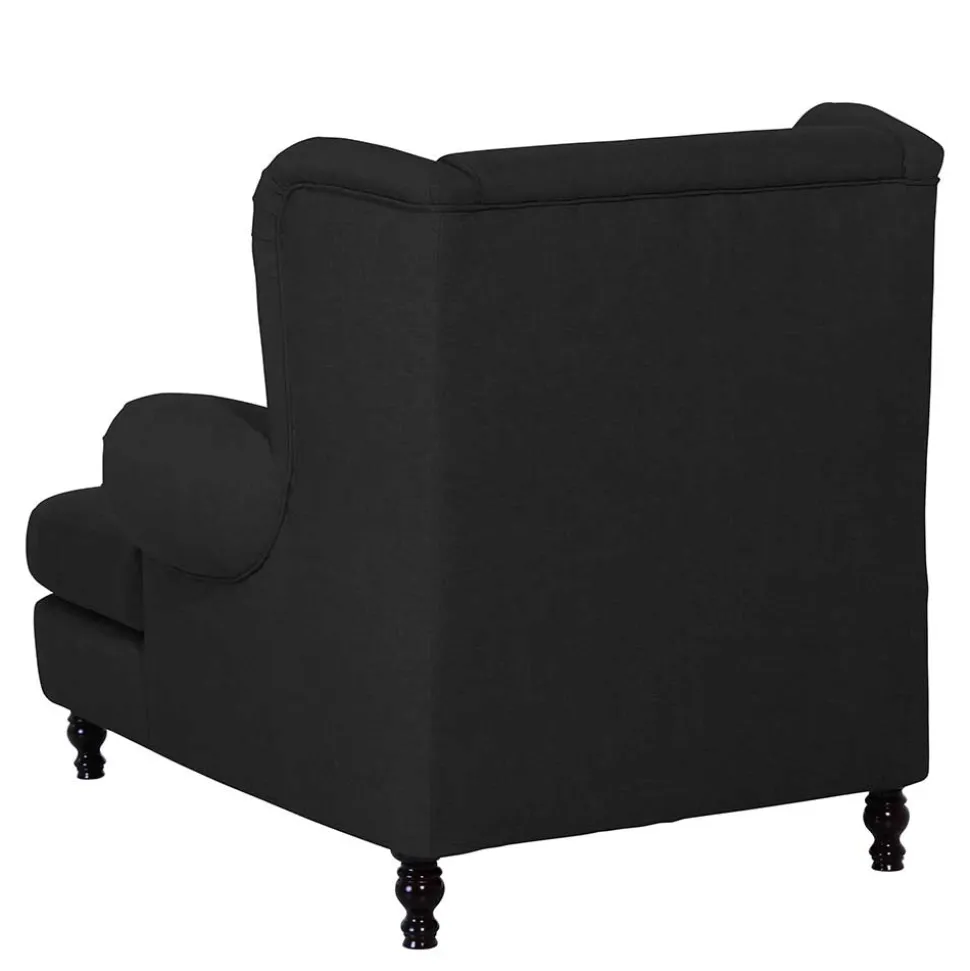 Moderner XXL Ohrensessel in Schwarz - Halolas