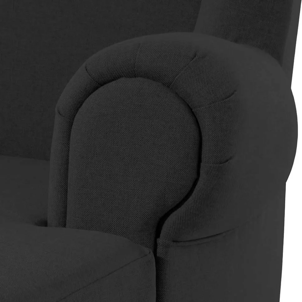 Moderner XXL Ohrensessel in Schwarz - Halolas