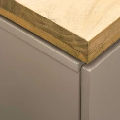 Modernes Highboard in Taupe & Akazie - Anja