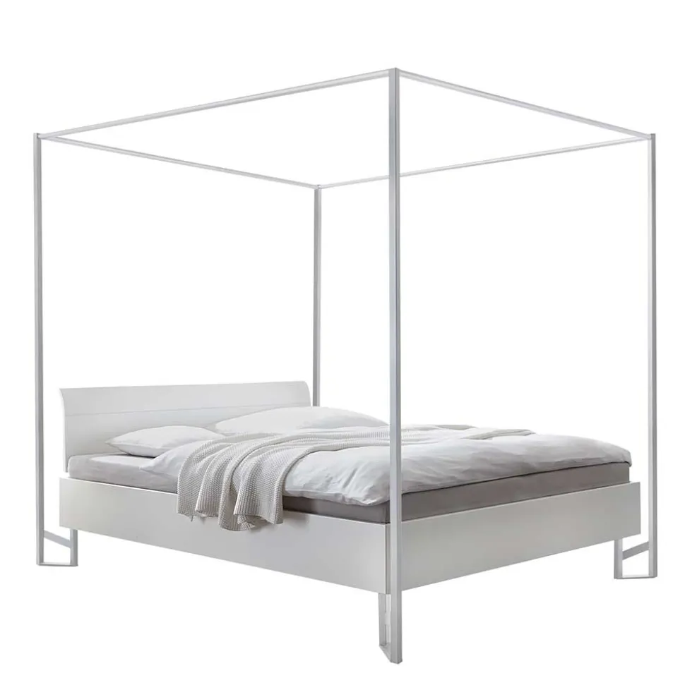 Modernes Himmelbett in Weiß - River