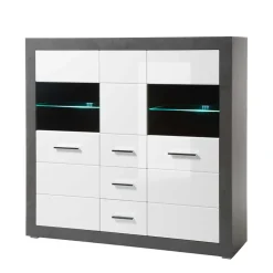 Modernes Hochglanz Highboard in Weiß - Istensa