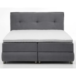 Modernes Stauraum-Boxspringbett in Anthrazit - Zavagossa