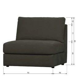 Modul Sofa in Anthrazit - individuell anpassbar - Jilatov