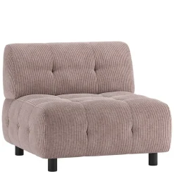 Modulares Sofa - Element in Mauve Cord - Samorah