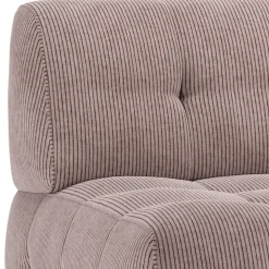 Modulares Sofa - Element in Mauve Cord - Samorah