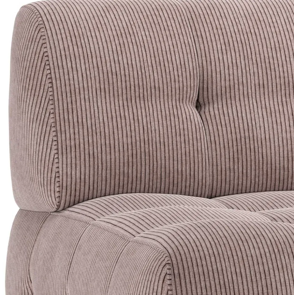 Modulares Sofa - Element in Mauve Cord - Samorah
