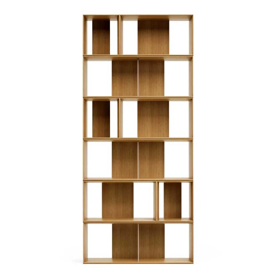 Modulares Standregal in Eiche Furnier - Hero (neunteilig)