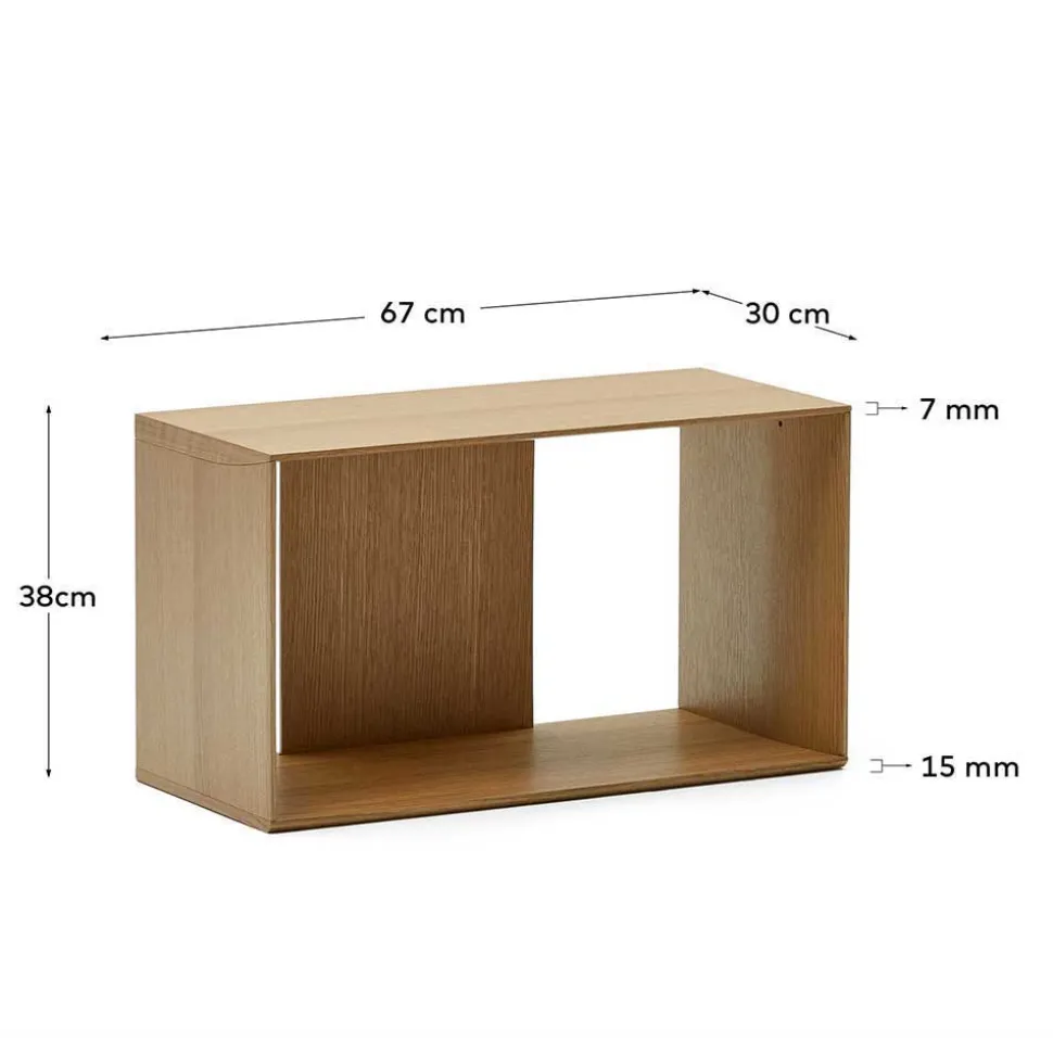 Modulares Standregal in Eiche Furnier - Hero (neunteilig)