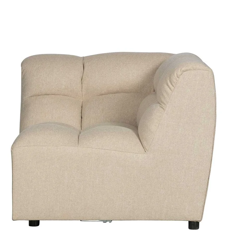 Modul-Couch Ecke in Beige Stoff - Donabello