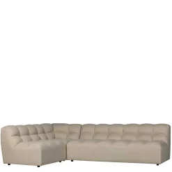 Modul-Couch Ecke in Beige Stoff - Donabello